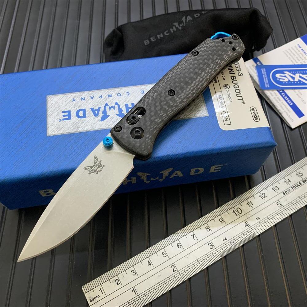 Benchmade 533 Bugout AXIS Folding Knife S90V Blade Carbon Fiber Handles Outdoor Camping Knives EDC BM 535 533-1 533BK Utility Tools
Benchmade 533 Bugout AXIS Folding Knife S90V Blade Carbon Fiber Handles Outdoor Camping Knives EDC BM 535 533-1 533BK Utility Tools