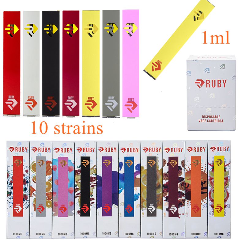 10 Strains Rechargeable Ruby Disposable E Cigarettes Vape Pens 1ml Empty Pods Ceramic Coil Thick Oil Carts
10 Strains Rechargeable Ruby Disposable E Cigarettes Vape Pens 1ml Empty Pods Ceramic Coil Thick Oil Carts