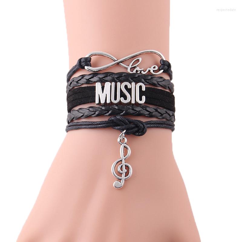 Charm Bracelets Infinity Love Letters ID Music Women Bracelet Stacks Note Leather Wrap & Bangles For Men Jewelry
Charm Bracelets Infinity Love Letters ID Music Women Bracelet Stacks Note Leather Wrap & Bangles For Men Jewelry