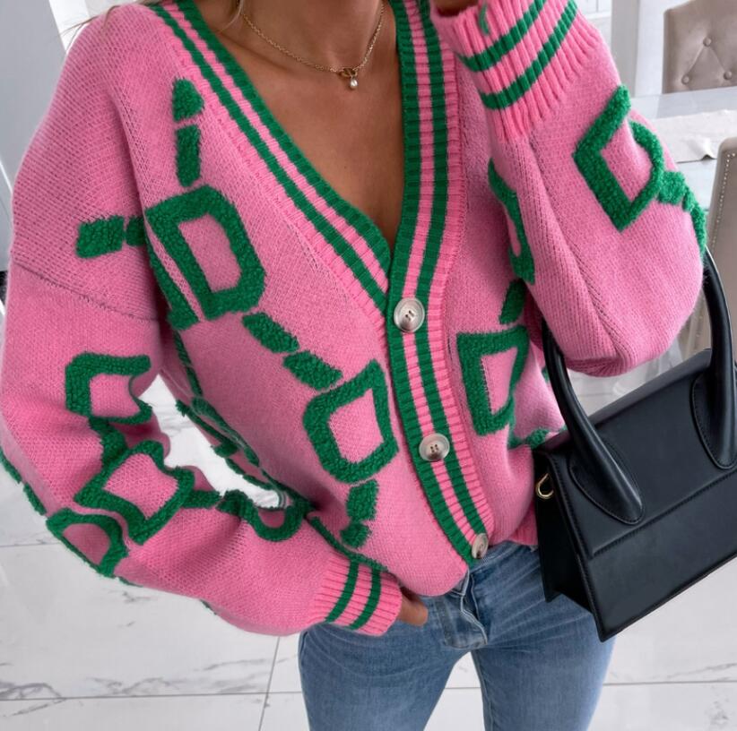 Women Sweaters Luxury GGity Loose Knitted Cardigan Casual Sweater Coat V-neck Outerwear Y2K New, Pink
Women Sweaters Luxury GGity Loose Knitted Cardigan Casual Sweater Coat V-neck Outerwear Y2K New, Pink