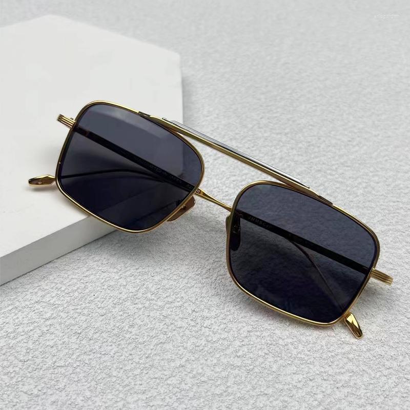 Sunglasses JACQUES MARAGE MARIF SCARPA Series Double Bridge Golden Men Shades Pilot Style Pure Titanium Solar Glasses
Sunglasses JACQUES MARAGE MARIF SCARPA Series Double Bridge Golden Men Shades Pilot Style Pure Titanium Solar Glasses