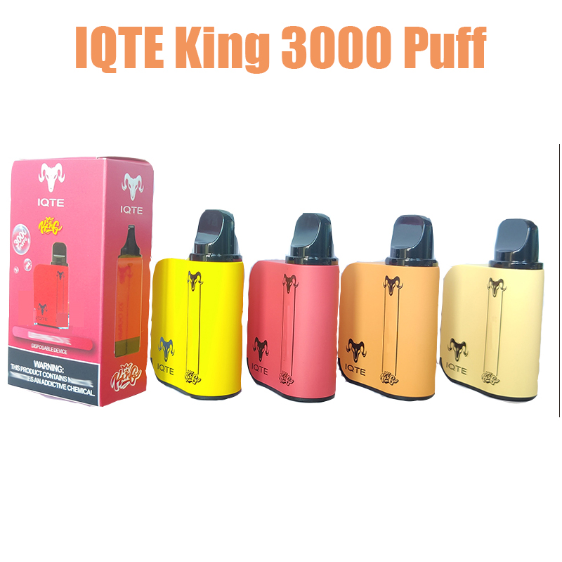 Vape 3000 Puff Disposable E-cigarettes Vape desechable IQTE King 9ml Pre-filled 1100mah Battery Authentic
Vape 3000 Puff Disposable E-cigarettes Vape desechable IQTE King 9ml Pre-filled 1100mah Battery Authentic
