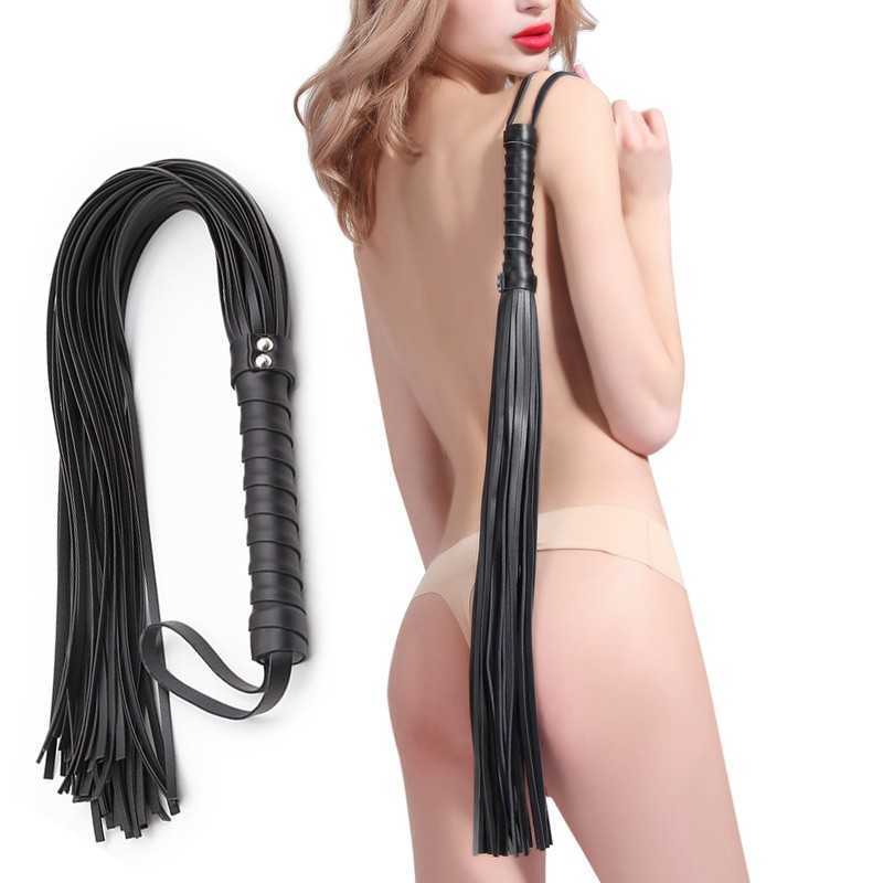 Slut Massager Vibrator Slave Whip Adult Games Bdsm Torture Bondage Sex Toys Flirt Hot Erotic Soft Leather Couple Fetish Stimulates Queen Whips To
