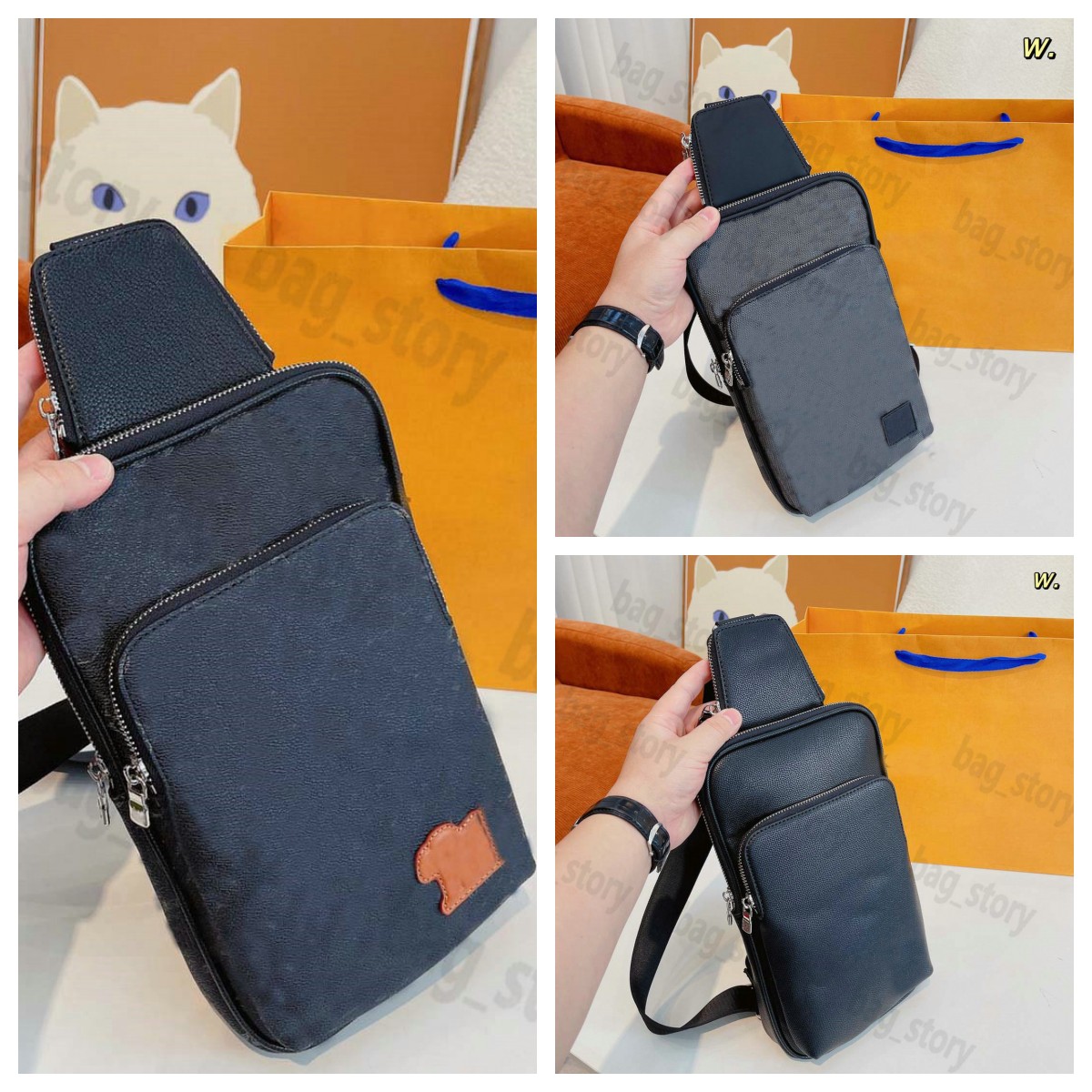 Men Avenue Sling Bag Menssenger Shoulderbag Adjustable Strap Crossbody Monograms Canvas Vintage Notebooks Designer Leather Business Briefcase Chest Bags Tote
Men Avenue Sling Bag Menssenger Shoulderbag Adjustable Strap Crossbody Monograms Canvas Vintage Notebooks Designer Leather Business Briefcase Chest Bags Tote