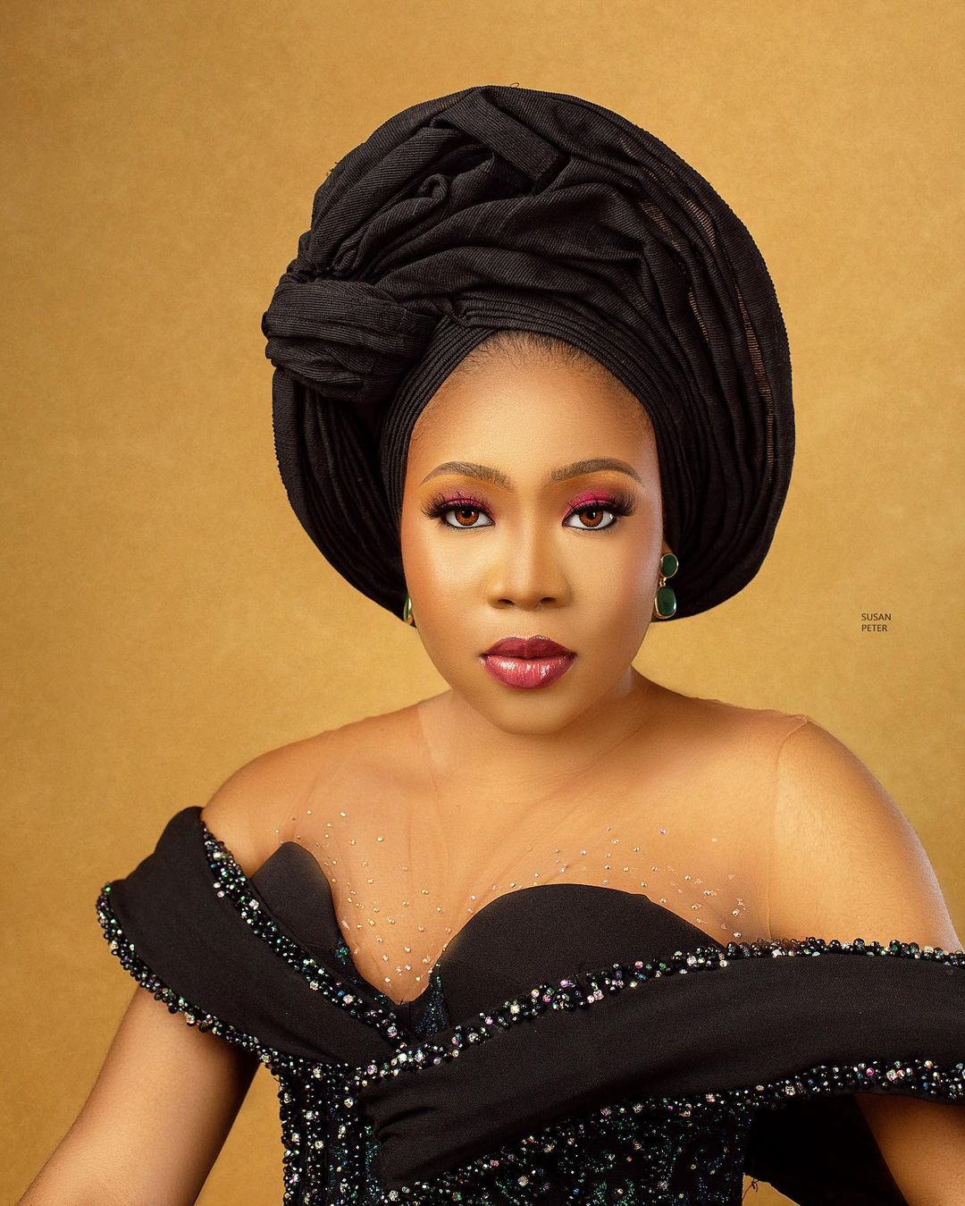 Arabic Aso 2022 Ebi Mermaid Black Prom Dresses Beaded Crystals Evening Formal Party Second Reception Birthday Engagement Gowns Dress ZJ502