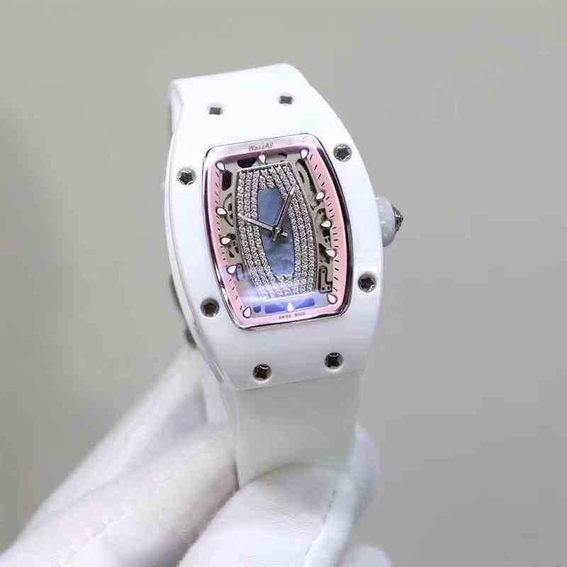 Luxury Womens Mechanical Watch Ceramic Fashion Hollow Out Automatic i Women's Diamond Inlaid Shell Swiss Movement Es Brand Wristwatch ELBG, White7 
Luxury Womens Mechanical Watch Ceramic Fashion Hollow Out Automatic i Women's Diamond Inlaid Shell Swiss Movement Es Brand Wristwatch ELBG, White7