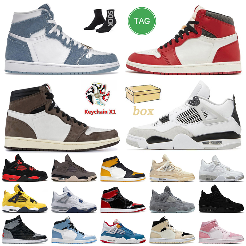WITH BOX designer Denim 1s High OG Lost Found Basketball Shoes Jumpman 1 Cactus Jack Military Black 4s 4 A Ma Maniere Sail Midnight Navy Taxi Offs White, B18 rebellionaire banned 36-47
WITH BOX designer Denim 1s High OG Lost Found Basketball Shoes Jumpman 1 Cactus Jack Military Black 4s 4 A Ma Maniere Sail Midnight Navy Taxi Offs White, B18 rebellionaire banned 36-47