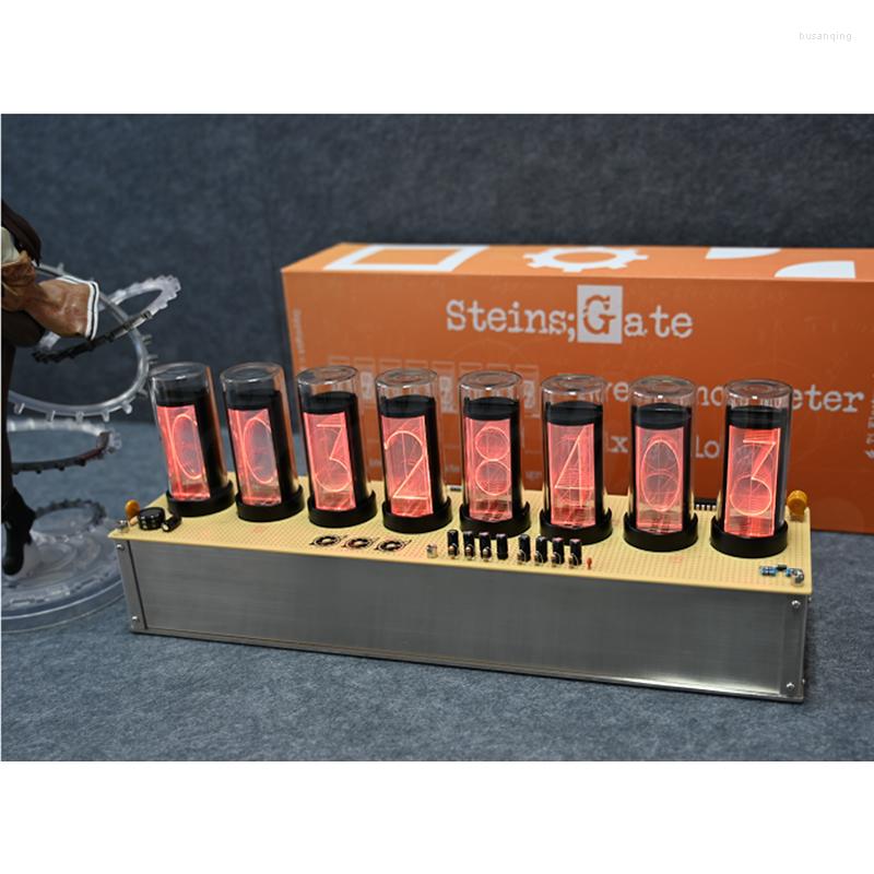 Table Clocks Arrival 8 LED Tubes World Line Rate Of Change Detector PseudoNeon Tube Clock Steins Gate Handmade Gift Anime Model4294350