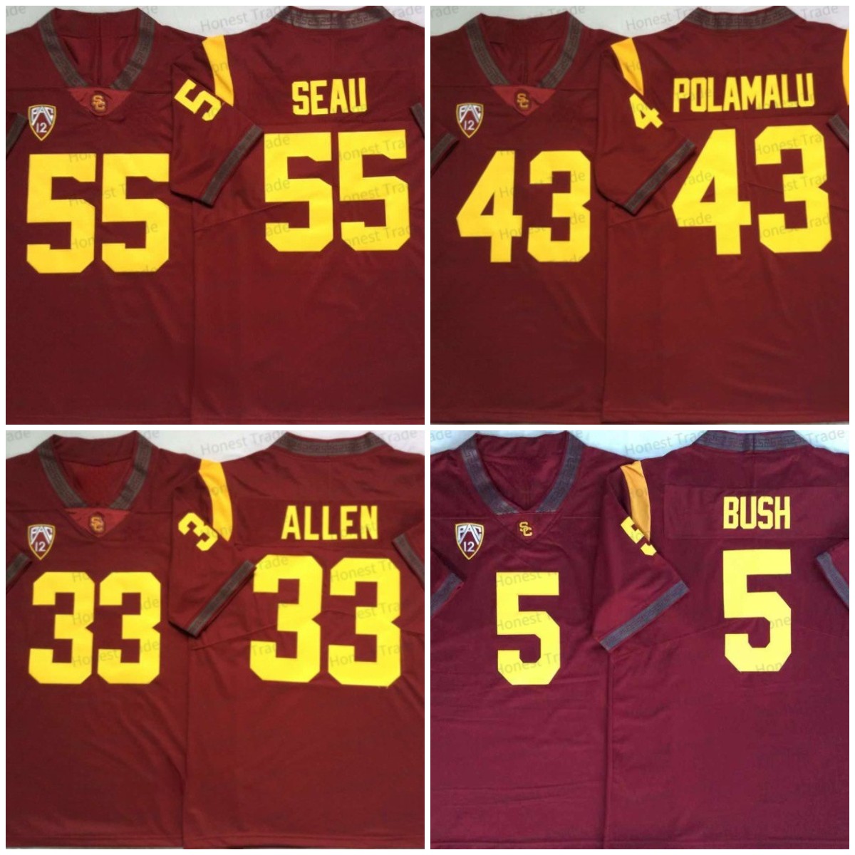 NCAA Football Jersey USC Trojans Troy 55 Junior Seau 5 Reggie Bush Polamalu 32 OJ Simpson Red College Red White Mens Jerseys, Men jersey
NCAA Football Jersey USC Trojans Troy 55 Junior Seau 5 Reggie Bush Polamalu 32 OJ Simpson Red College Red White Mens Jerseys, Men jersey