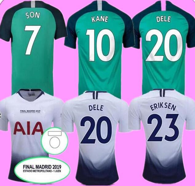 Retro classic men soccer jerseys TRIPPIER ALDERWEIRELD VERTONGHEN LLORENTE KANE ERIKSEN SON SISSOKO ALLI LUCAS DIER Tottenham 18 19 final home 3rd football shirt