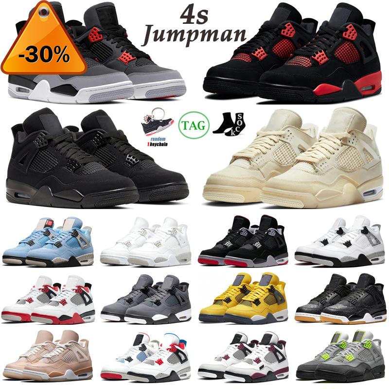 Jordam 4 4s Jumpman Basketball Shoes Men Women Jorden 4 Red Thunder Infrared Black Cat Bred University Blue Sail Neon Mushroom Mens Trainers, #8 
Jordam 4 4s Jumpman Basketball Shoes Men Women Jorden 4 Red Thunder Infrared Black Cat Bred University Blue Sail Neon Mushroom Mens Trainers, #8