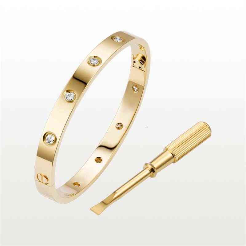 Love Screw Bracelet Designer Bracelets 10 Diamonds Bangle Luxury Jewelry Women Accessories Titanium Steel Alloy Gold-Plated Never 3085
Love Screw Bracelet Designer Bracelets 10 Diamonds Bangle Luxury Jewelry Women Accessories Titanium Steel Alloy Gold-Plated Never 3085