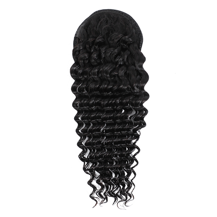 100% Human Hair Pony tails Hair Extensions Double Drawn Wrap Around Drawstring Ponytail Hairpiece 160g #1 natural #2#4 fast delivry