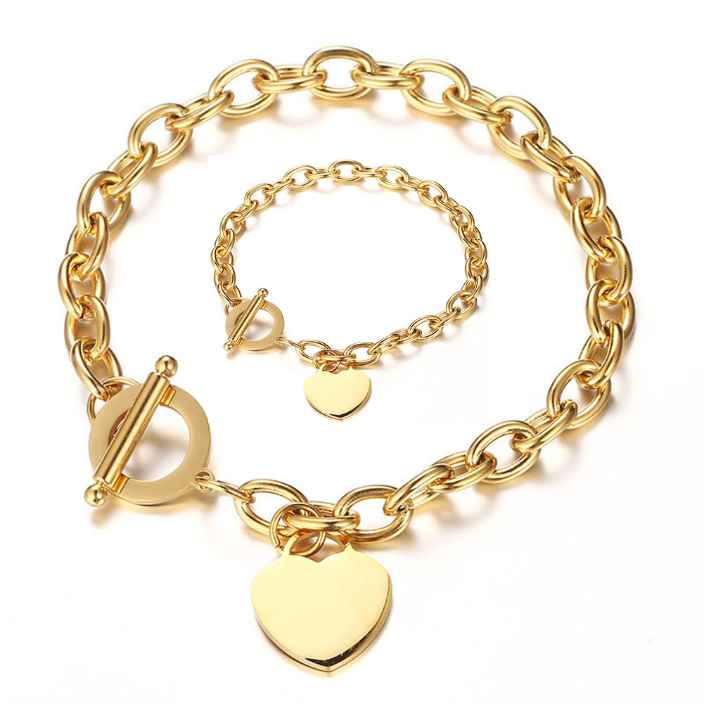 Birthday Christmas Gift Love Necklace Bracelet Jewelry Set Wedding Statement Jewelry Heart Pendant Bangle
Birthday Christmas Gift Love Necklace Bracelet Jewelry Set Wedding Statement Jewelry Heart Pendant Bangle
