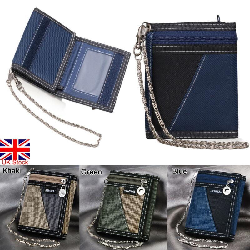 Wallets Fashion Men Boys Plain Canvas Tri-Fold Wallet Card Cash With Chain PurseWallets, Black
Wallets Fashion Men Boys Plain Canvas Tri-Fold Wallet Card Cash With Chain PurseWallets, Black