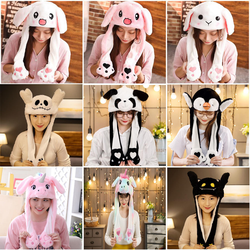 Party Favor Cute rabbit ears hat moving airbag soft jumping up funny cap toy cartoon girls kawaii plush toys gift for adult children
Party Favor Cute rabbit ears hat moving airbag soft jumping up funny cap toy cartoon girls kawaii plush toys gift for adult children