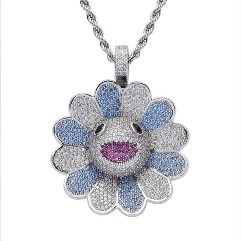 2022 new niche design Hip-hop sunflower pendant micro-inlaid zircon tide brand personality colorful flower rotatable pendant
2022 new niche design Hip-hop sunflower pendant micro-inlaid zircon tide brand personality colorful flower rotatable pendant