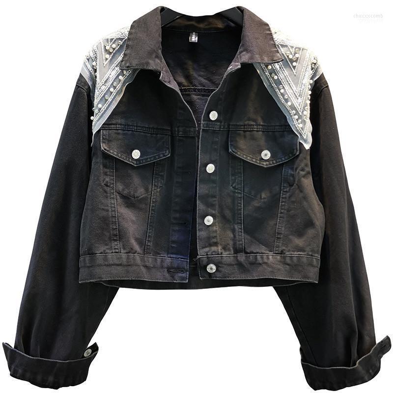 Women's Jackets YUZACDWX 2022 Arriva Spring Coat Girl Mesh Stitching Beaded Denim Jacket Long Sleeve Casual Chic Women, Picture color
Women's Jackets YUZACDWX 2022 Arriva Spring Coat Girl Mesh Stitching Beaded Denim Jacket Long Sleeve Casual Chic Women, Picture color