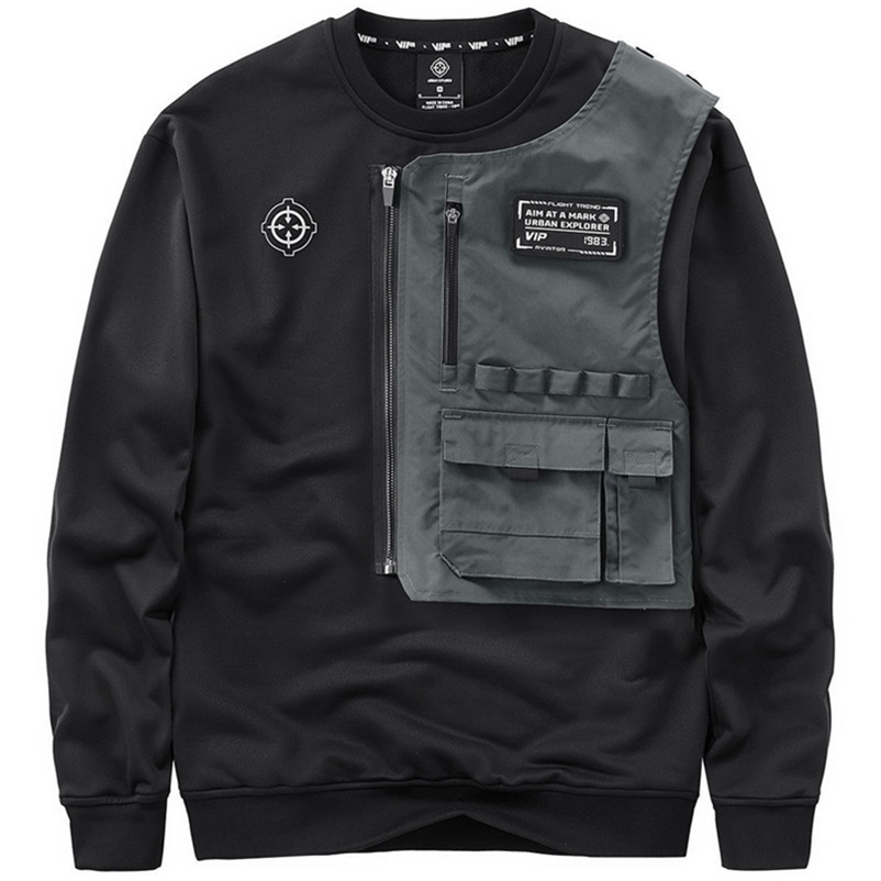 Mens Fashion Techwear Hoodies Hi Street Mechanical Tactical Pullover Sweatshirts Personality Cargo Tops 220811, T shirt
Mens Fashion Techwear Hoodies Hi Street Mechanical Tactical Pullover Sweatshirts Personality Cargo Tops 220811, T shirt