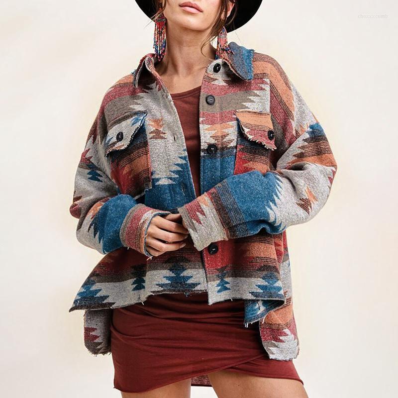 Women' Jackets Women Ethnic Style Autumn And Winter Coat Vintage Harajuku Tops Lapel Collar Geometric Prints Jacket 2022, Blue
Women' Jackets Women Ethnic Style Autumn And Winter Coat Vintage Harajuku Tops Lapel Collar Geometric Prints Jacket 2022, Blue