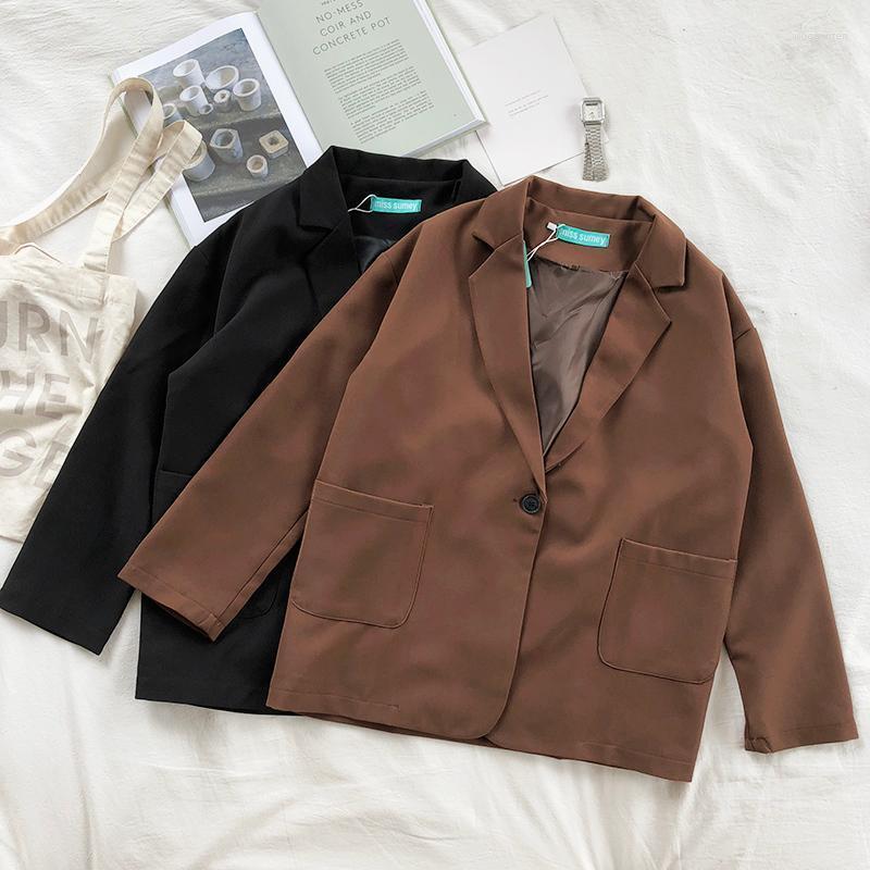Women's Suits & Blazers 2022 Fall Femme Brown Blazer Single Breasted Cotton Restore Thin Suit Loose Office Cardigan Feminine Tops, Black
Women's Suits & Blazers 2022 Fall Femme Brown Blazer Single Breasted Cotton Restore Thin Suit Loose Office Cardigan Feminine Tops, Black