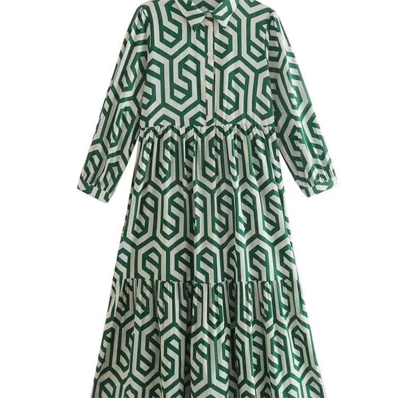 ZEVITY Women Vintage Geometric Print Pleats Casual Slim Midi Shirt Dress Female Chic Pleats Ruffles A Line Vestido DS395 220811, O ds395g
ZEVITY Women Vintage Geometric Print Pleats Casual Slim Midi Shirt Dress Female Chic Pleats Ruffles A Line Vestido DS395 220811, O ds395g