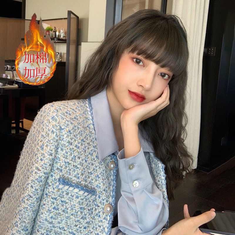Korean Female White Tweed Basic Jacket Coat Women Clothing Outerwear Coats Channel Style Suit Cropped Stripeed Kawaii OL 220811 - view 3