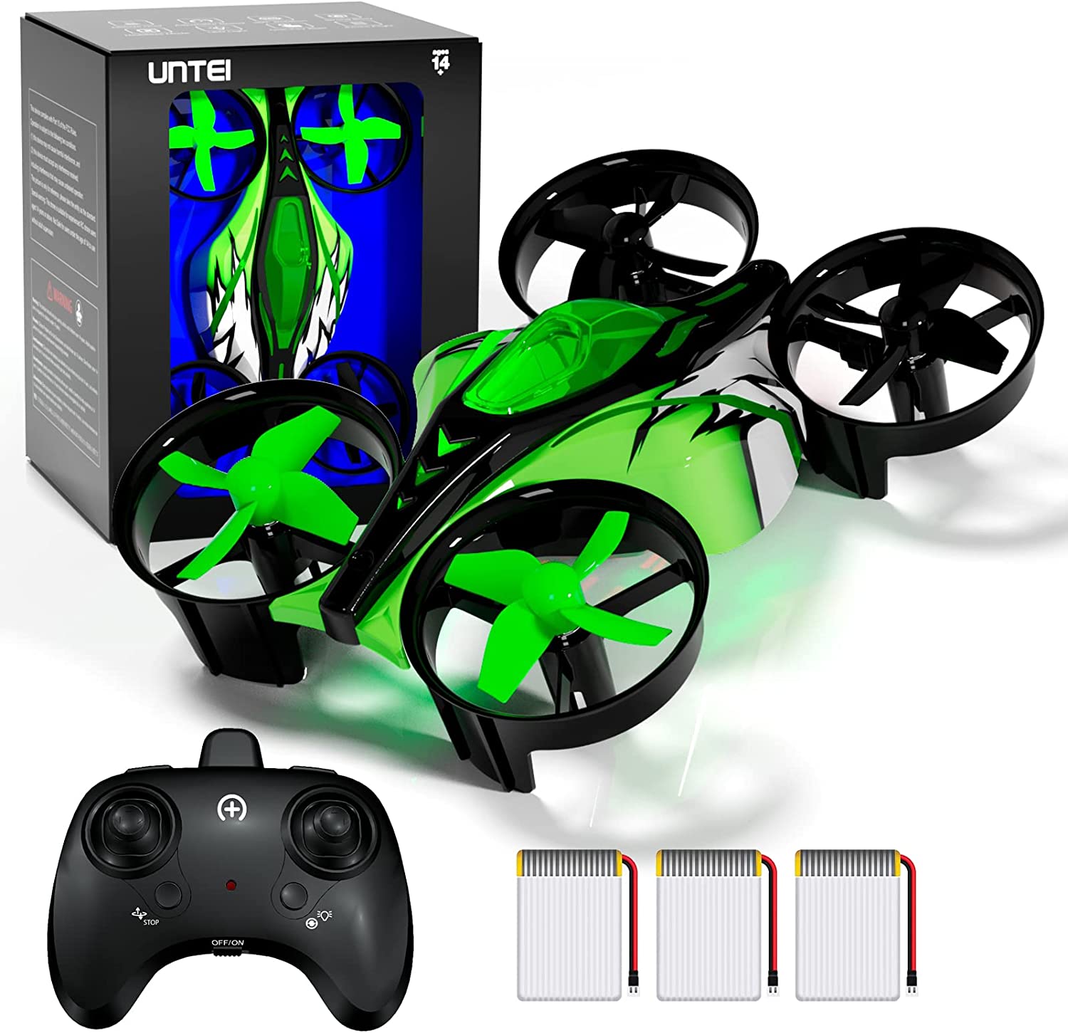 UNTEI 2 In 1 Mini Drone for Kids Remote Control Drones with Land Mode or Fly Mode