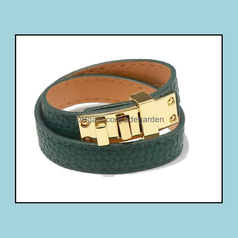 Bangle Bracelets Jewelry Wholesale-Mtilayer Pu Leather H For Women Cuff Bangles Men Gold Buckle Wristband Pseras Hombre Dhzf3
Bangle Bracelets Jewelry Wholesale-Mtilayer Pu Leather H For Women Cuff Bangles Men Gold Buckle Wristband Pseras Hombre Dhzf3