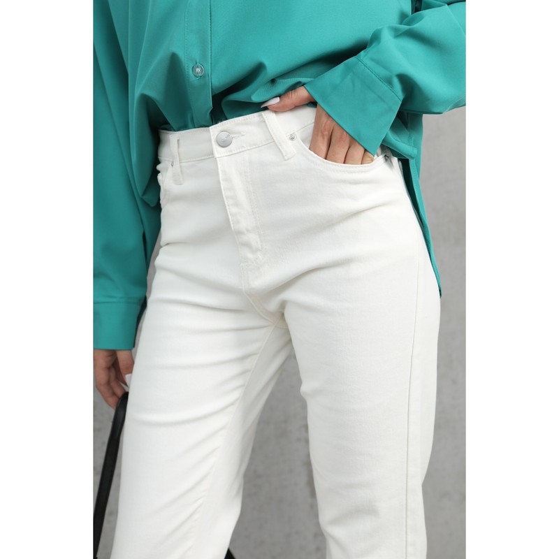 ZHISILAO White Jeans Women Vintage Stretch High Waist Straight Wide Leg Denim Pants Autumn Jeans Streetwear 220811