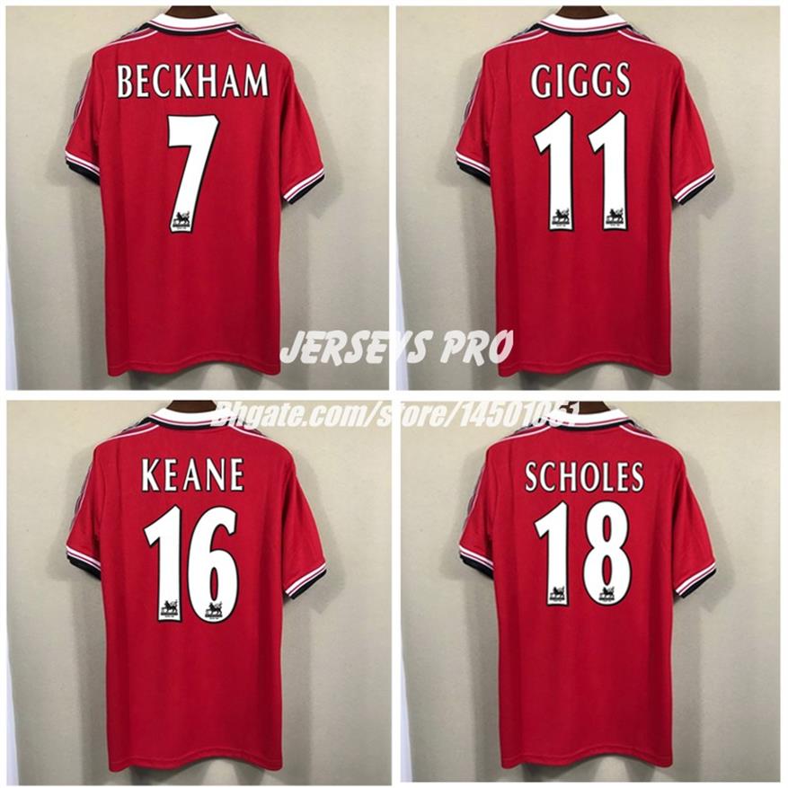 Retro 1998 1999 Maillot de Fans Soccer Tee Old Trafford Football shrts kits David Beckham Ryan Giggs Roy Keane Paul Scholes Solskj323a, Stam
Retro 1998 1999 Maillot de Fans Soccer Tee Old Trafford Football shrts kits David Beckham Ryan Giggs Roy Keane Paul Scholes Solskj323a, Stam
