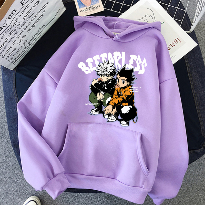 90s Hunter X Hunter Killua Zoldyck Devil Eye Print Anime Hoodies Men Unisex Streetwear Kawaii Hisoka Sweatshirt Manga Hoody Male 220811