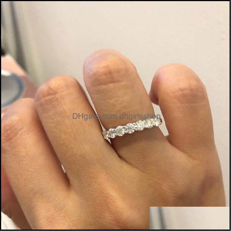 Wedding Rings Jewelry Gem Balet 925 Sterling Sier Seven Diamond 0.7Ct Semi-Eternal Moissanite For Women Dh8Bo
Wedding Rings Jewelry Gem Balet 925 Sterling Sier Seven Diamond 0.7Ct Semi-Eternal Moissanite For Women Dh8Bo