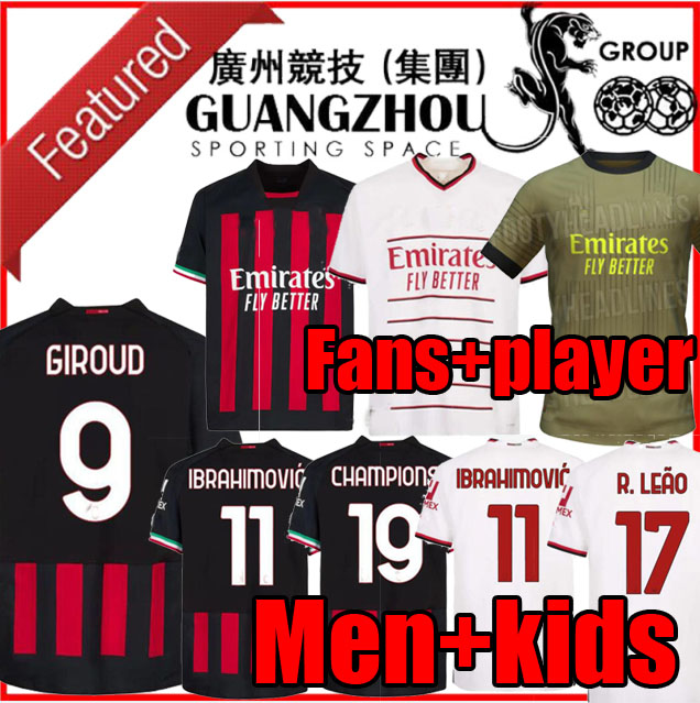 S-4XL 22 23 home ac milans Soccer jerseys 2023 TOMORI GIROUD IBRAHIMOVIC DE KETELAERE 90 2022 TONALI PLAYER VERSION theo brahim kids football shirt uniforms sets AWAY, Home 1
S-4XL 22 23 home ac milans Soccer jerseys 2023 TOMORI GIROUD IBRAHIMOVIC DE KETELAERE 90 2022 TONALI PLAYER VERSION theo brahim kids football shirt uniforms sets AWAY, Home 1