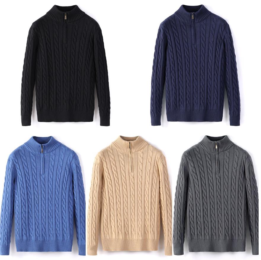 Autumn Ralph sweater Little horse Mens twist men knitted half zipper sweaters fit fashion style jacket outwear coat Asian size M L XL XXL