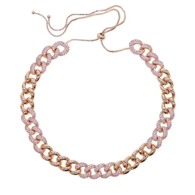 Chains Arrived Rose Gold Color Iced Out Bling 5A Cz Cuban Chain Necklaces For Women Charm Adjustable Size Party Jewelry WholesaleChains
Chains Arrived Rose Gold Color Iced Out Bling 5A Cz Cuban Chain Necklaces For Women Charm Adjustable Size Party Jewelry WholesaleChains