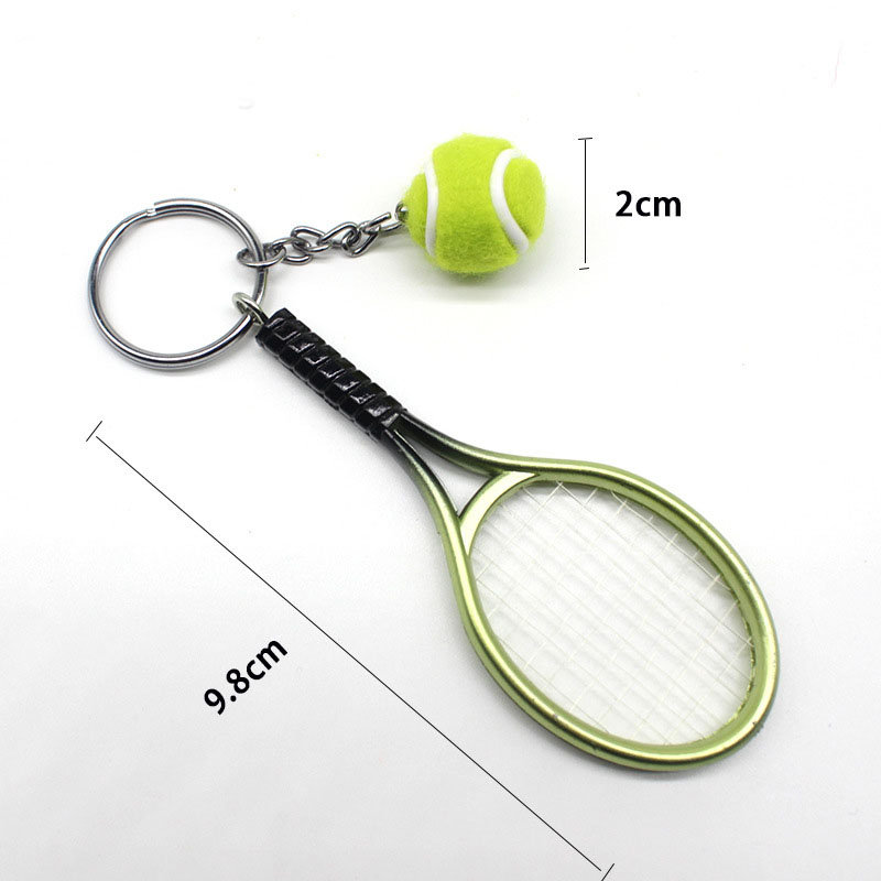 Mini Tennis Tennis Racket Key Rings Car Keychain Sport Key Holder Accessories Tennis Competition Memento Gift for Men Women