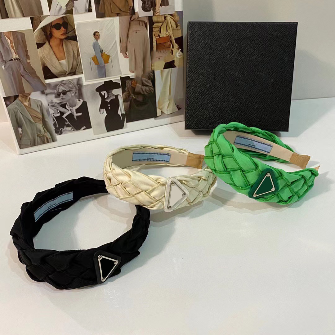 Fashion Brand Triangle Letter Braided Headband Black White Green Color Women Letter Hairband
Fashion Brand Triangle Letter Braided Headband Black White Green Color Women Letter Hairband