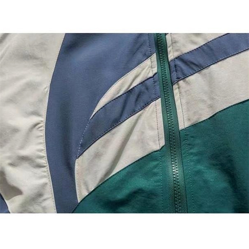 Men's Spring Jacket Men Patchwork Japanese Stand Collar Windbreaker Coat College Casual Loose Jackets Couple Hip Hop Autumn 220811