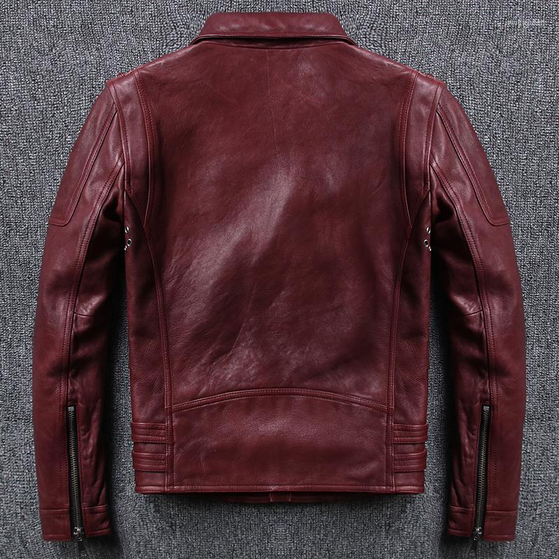 Men's Leather & Faux Motorcycle Genuine Jacket Brand Tanned Vintage Sheepskin Slim Oblique Zipper Biker Jackets Retro Coat Free, Burgundy
Men's Leather & Faux Motorcycle Genuine Jacket Brand Tanned Vintage Sheepskin Slim Oblique Zipper Biker Jackets Retro Coat Free, Burgundy