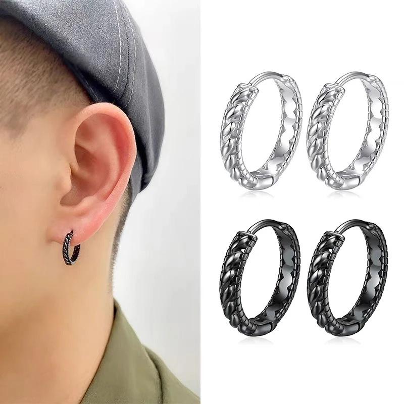 Hoop & Huggie Pair Twisted Chain Small Earrings For Men/Women Retro Black Silver-color Hip Hop Street Gothic Ear Jewelry MPSTOREHoop HuggieH
Hoop & Huggie Pair Twisted Chain Small Earrings For Men/Women Retro Black Silver-color Hip Hop Street Gothic Ear Jewelry MPSTOREHoop HuggieH