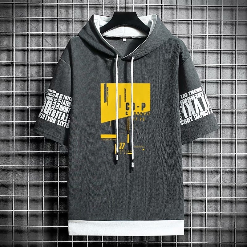 Korean Style Men's Hoodies Fashion Streetwear Half Sleeve Hooded Sweatshirts Men Casual Harajuku Prints Men Clothing Hoodies 220811, Blue
Korean Style Men's Hoodies Fashion Streetwear Half Sleeve Hooded Sweatshirts Men Casual Harajuku Prints Men Clothing Hoodies 220811, Blue