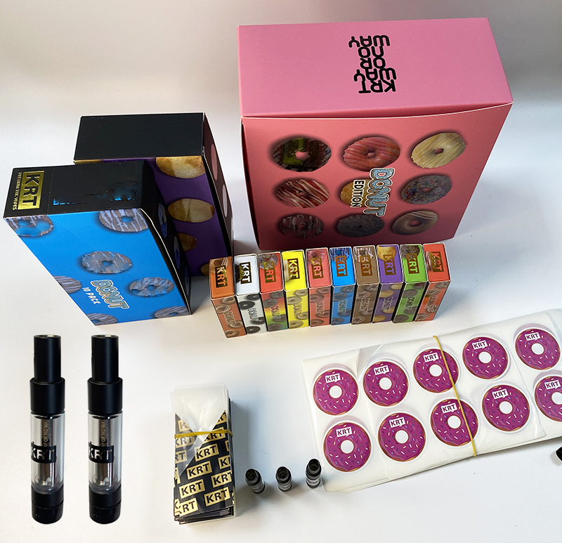 New KRT Cart Donut Edition 0.8ml Vape cartridege Atomizer 510 Thread cartridges Empty vape pen Vaporize for thick oil
New KRT Cart Donut Edition 0.8ml Vape cartridege Atomizer 510 Thread cartridges Empty vape pen Vaporize for thick oil