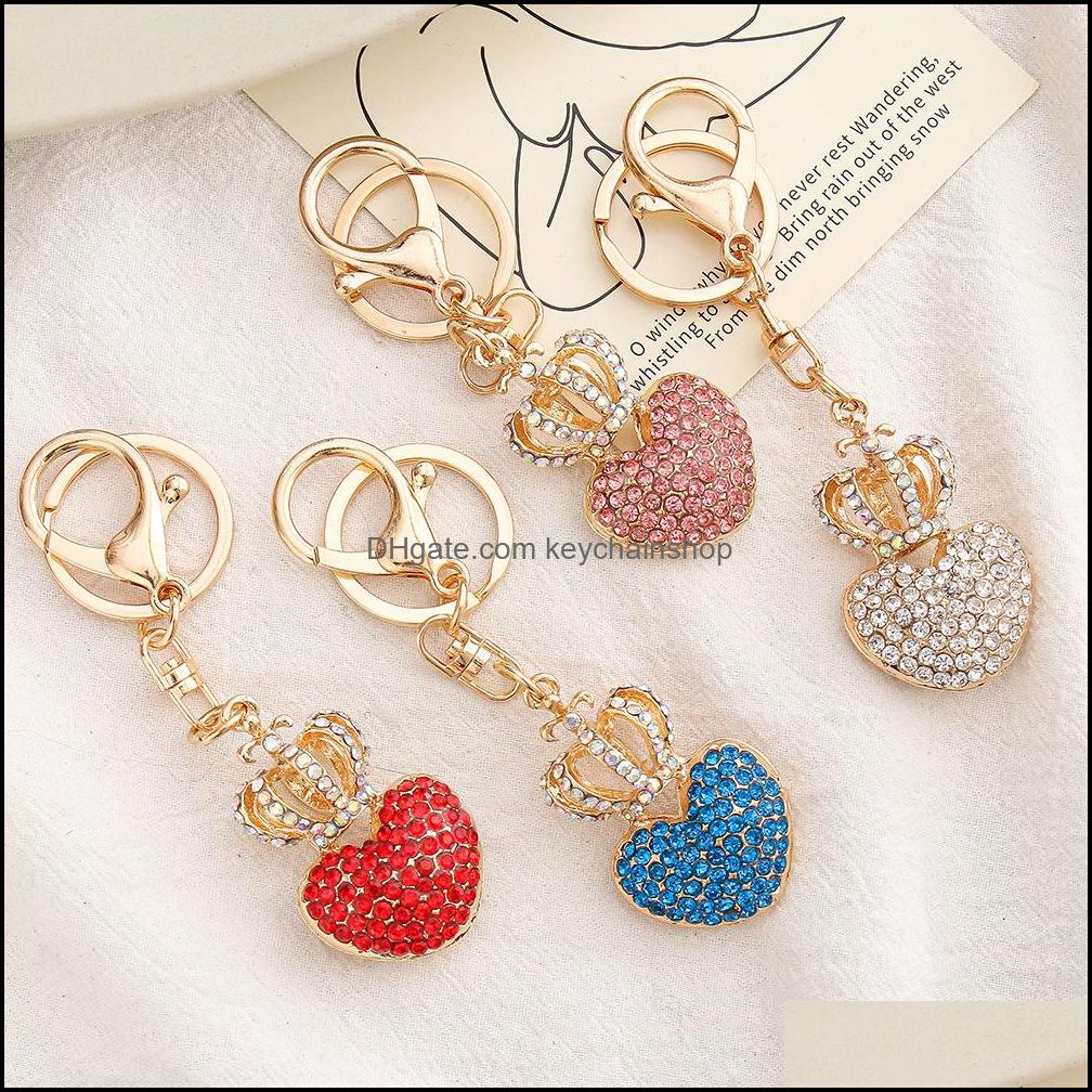 Keychains Fashion Accessories 4 Colors Diamond Love For Women Heart Crown Keychain Creative Peach Bag Pendant Dh7Xh
Keychains Fashion Accessories 4 Colors Diamond Love For Women Heart Crown Keychain Creative Peach Bag Pendant Dh7Xh