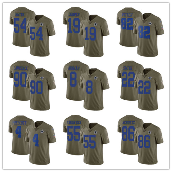 Jersey Dallas''Cowboys''MEN WOMEN YOUTH CeeDee Lamb Ezekiel Elliott Dak Prescott Limited Football Olive 2017 Salute to Service, Custom name number
Jersey Dallas''Cowboys''MEN WOMEN YOUTH CeeDee Lamb Ezekiel Elliott Dak Prescott Limited Football Olive 2017 Salute to Service, Custom name number