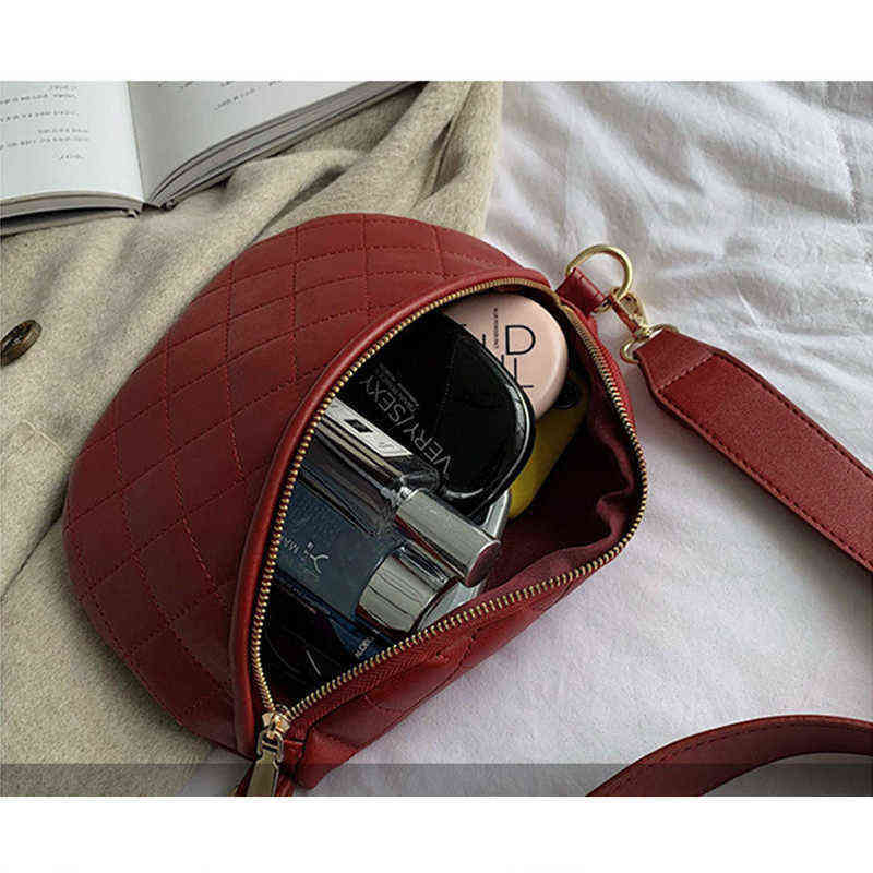 HBP Waist Bags Fashion Pu Leather Women s Chain Rhombic Solid Color Multifunction Large Capacity Fanny Pack New Female Belt 220810