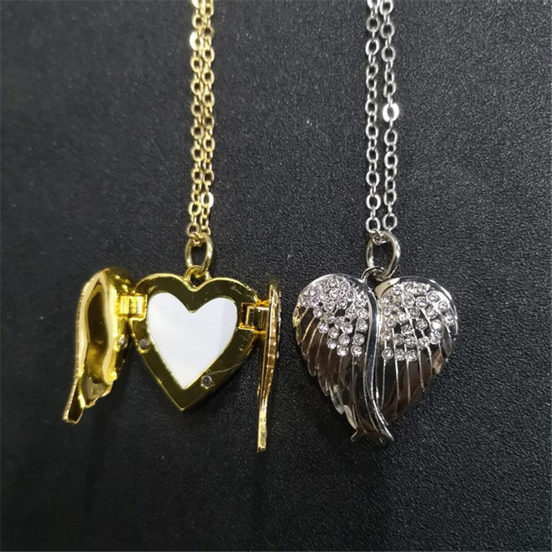 sublimation blank small angel wings locket photo necklaces pendants with zircon
sublimation blank small angel wings locket photo necklaces pendants with zircon