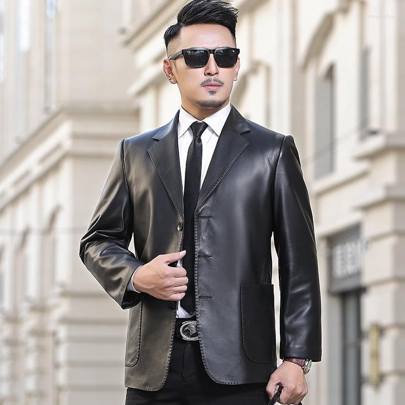 Men's Leather & Faux Lapels Male Elderly Fertilizer Increase Whole Sheep Skin Coat The Spring And Autumn Period Thin Model, Black
Men's Leather & Faux Lapels Male Elderly Fertilizer Increase Whole Sheep Skin Coat The Spring And Autumn Period Thin Model, Black