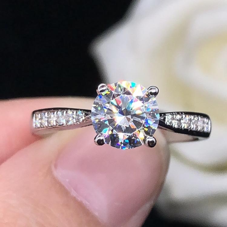 Cluster Rings Trendy 14K White Gold Ring Exquisite Moissanite Engagement Anniversary Round Cut Customizable JewelryCluster
Cluster Rings Trendy 14K White Gold Ring Exquisite Moissanite Engagement Anniversary Round Cut Customizable JewelryCluster