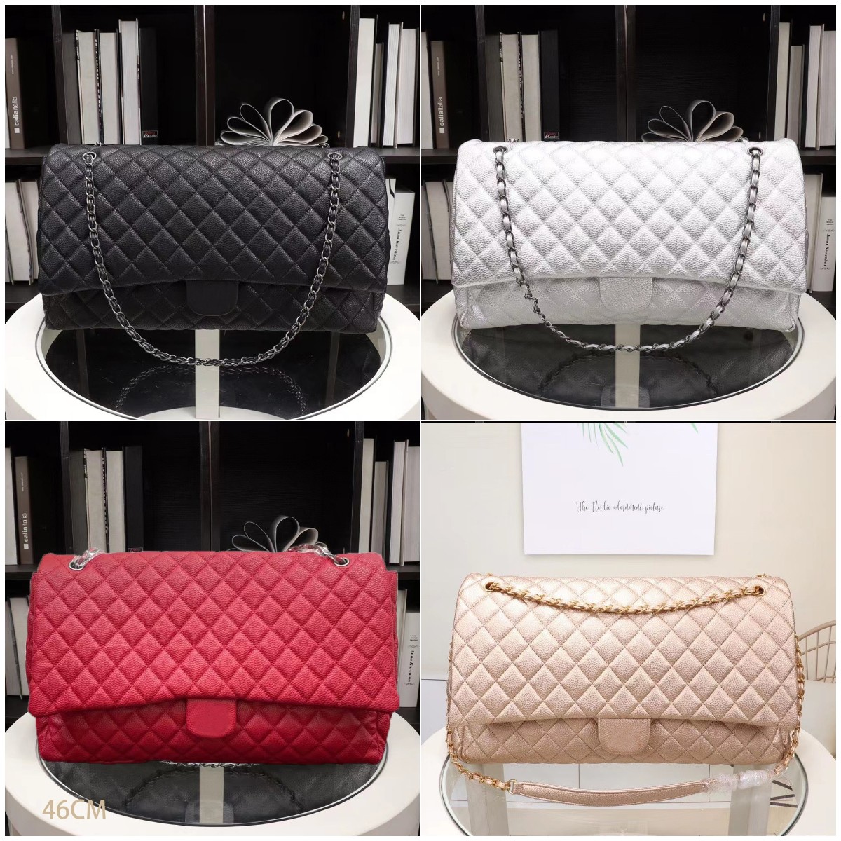 Classic Women Large Capacity Duffel Bags 46CM Quilted Shoulder Luxury Shopping Tote purse Airport Bag FOR Weekender shopping and travel, Not sold separately
Classic Women Large Capacity Duffel Bags 46CM Quilted Shoulder Luxury Shopping Tote purse Airport Bag FOR Weekender shopping and travel, Not sold separately